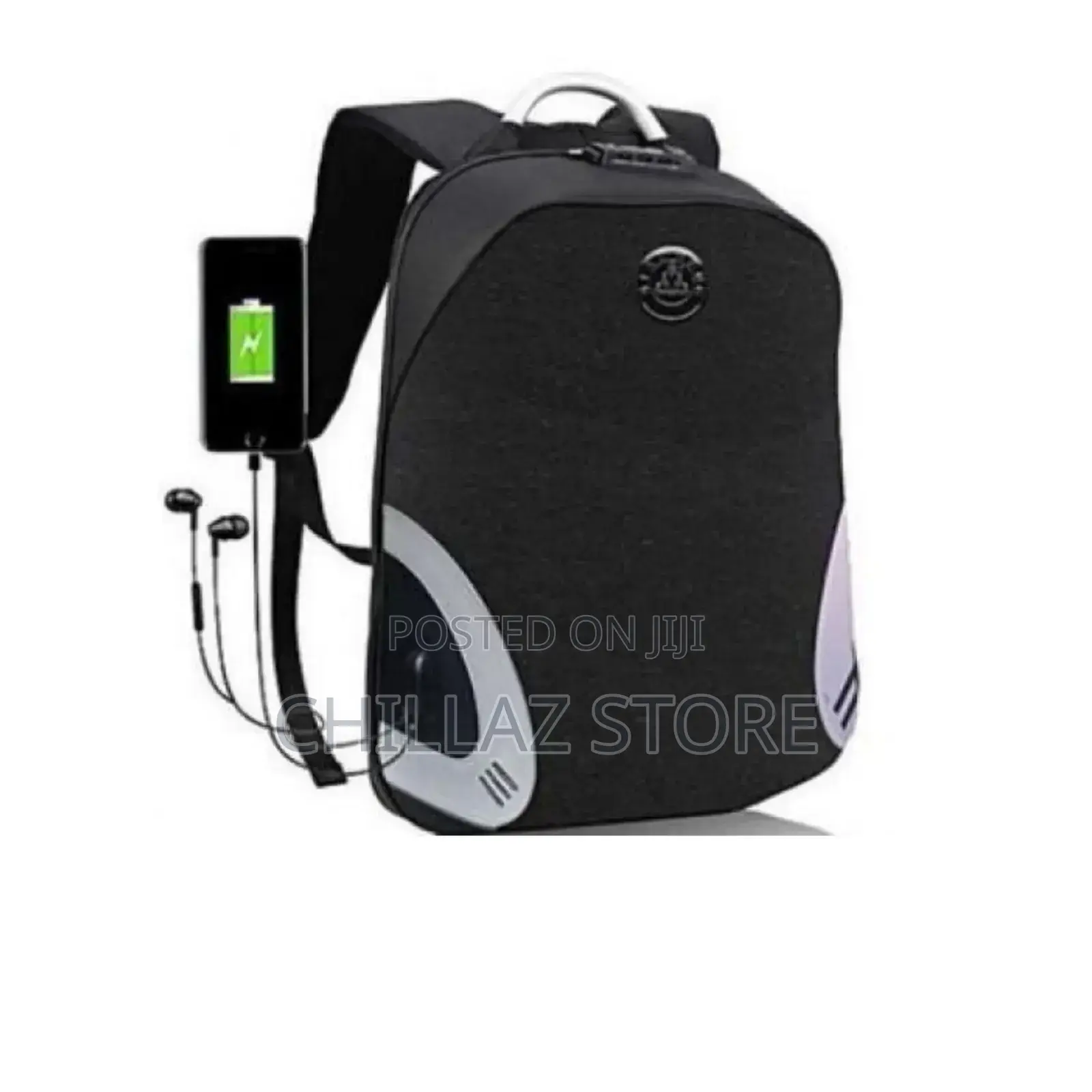 Waterproof USB Black Laptop Bag.