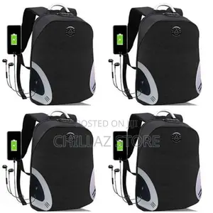 Waterproof USB Black Laptop Bag.