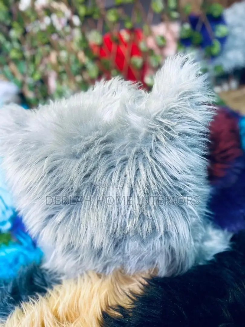 Smoke Grey Fluffy Cushion Covers