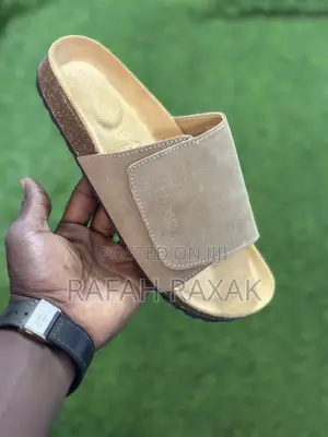 Original Khaki Suede Birkenstock Push in Sandals