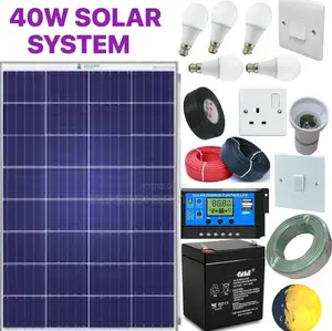 40W Solar Energy System Kit/ 26ah Battery Power.