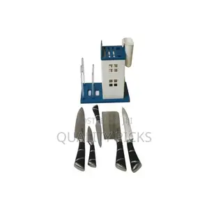 Knife Set in House Case With a Plate Rack and Cutlery Stand