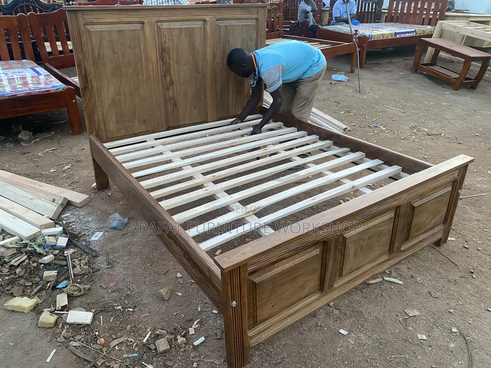 Queen Walnut Bed