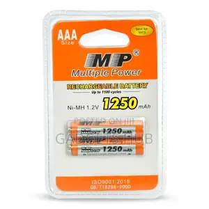AAA 1250 Rechargeable Batteries Pair