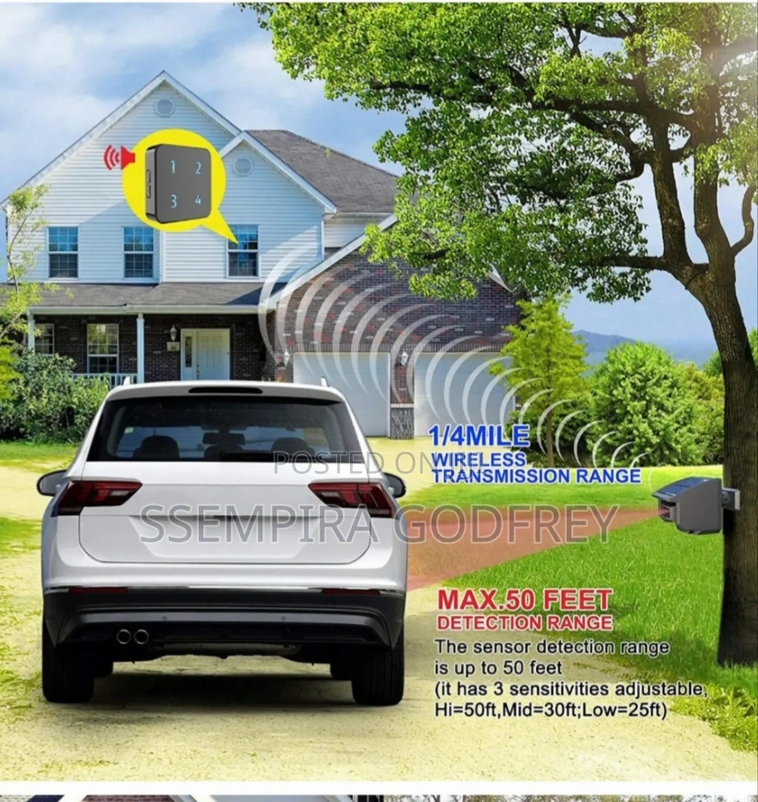 Motion Sensor Alarm With Solar Panel
