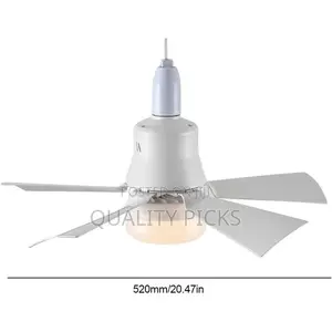 Socket Fan Light With Dimmable Led Light Bulb With Remote