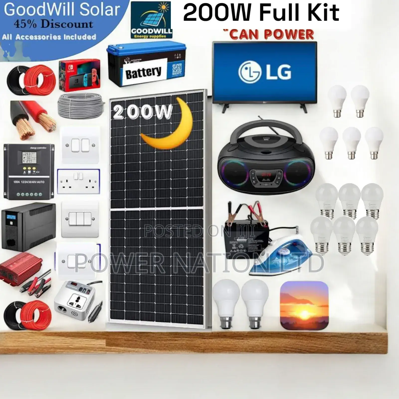 200w Solar Energy System Full Kit