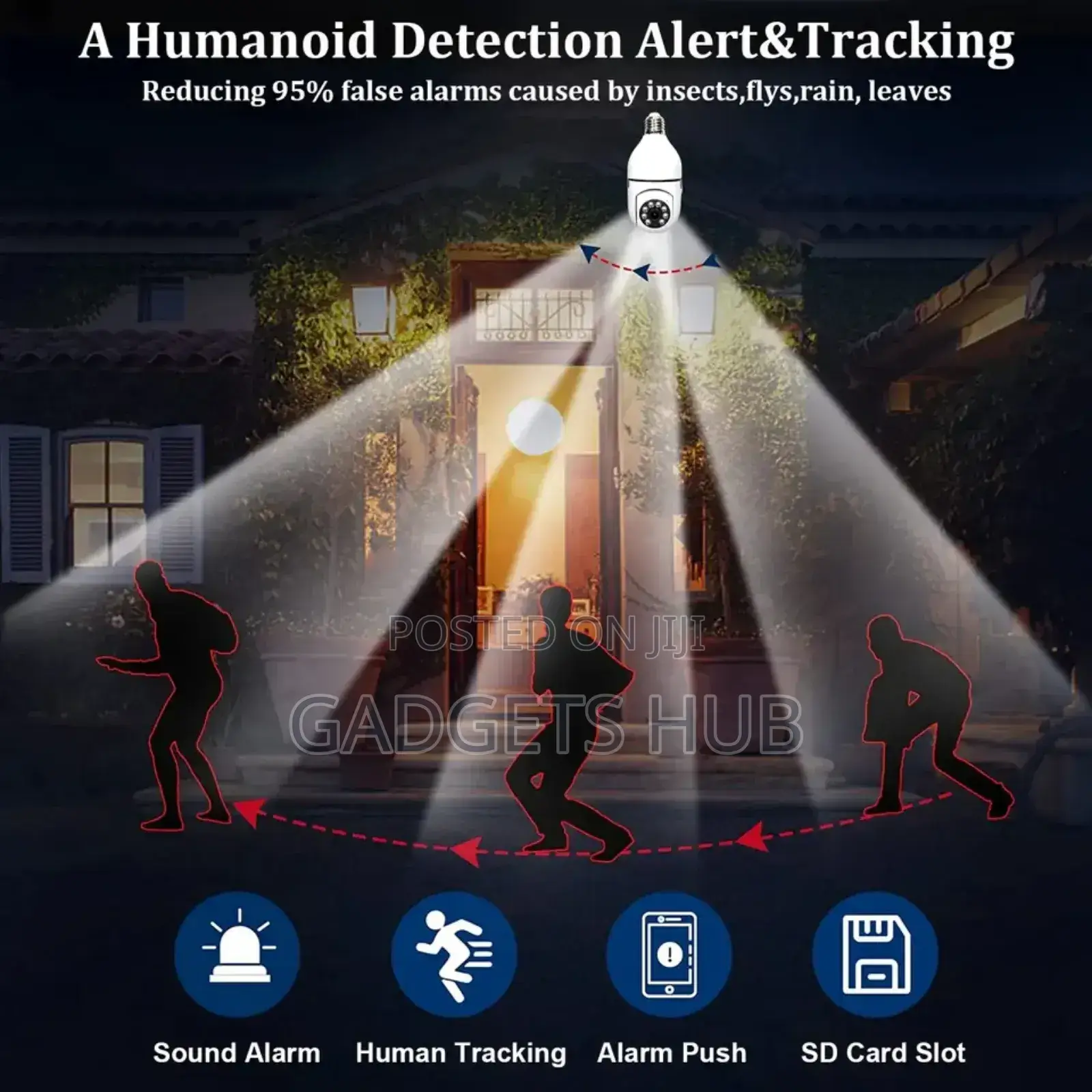 Wifi Spy Camera 1080P IP Bulb Camera PTZ 360°