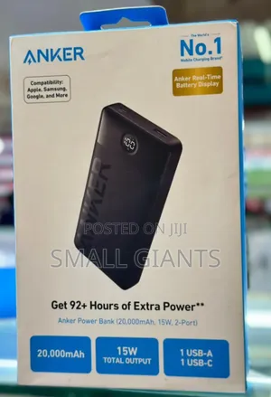 Anker - Power Bank (20,000mah, 15W, 2-Port)
