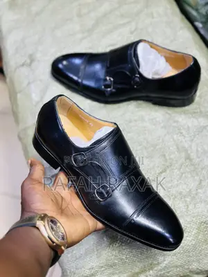 Black Double Buckle Formal/Gentle John Foster Oxford Shoes