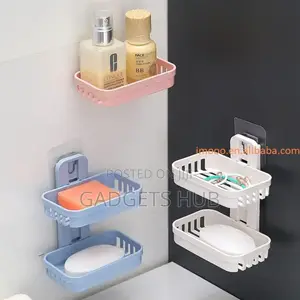 Bathroom Suction Cup Soap Dishes Plastic
Holders Wall-mount