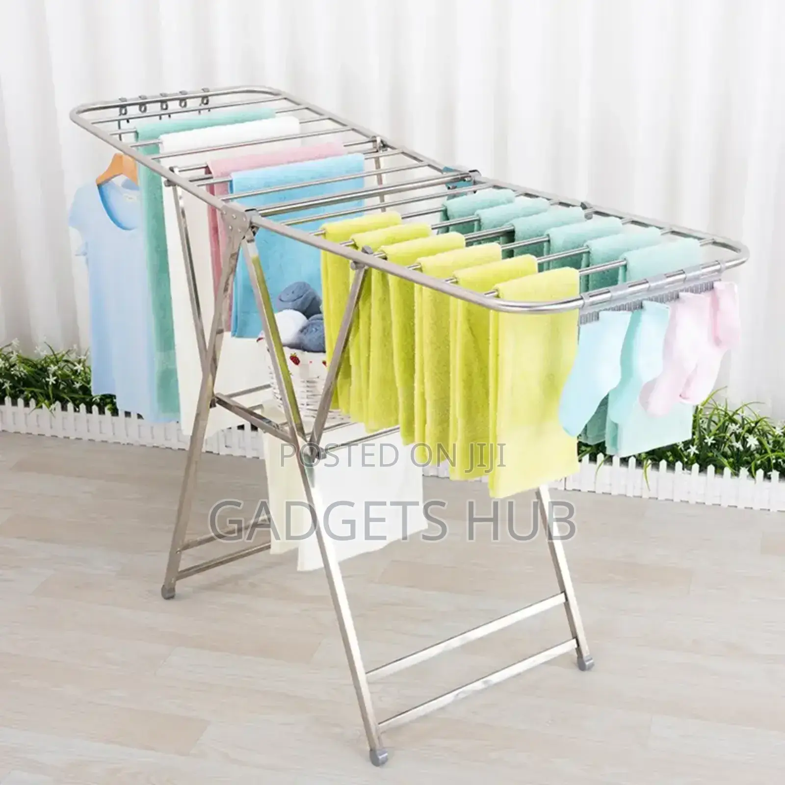 Stainless Steel Clocth Drying Rack, Folding Sunbed Towel