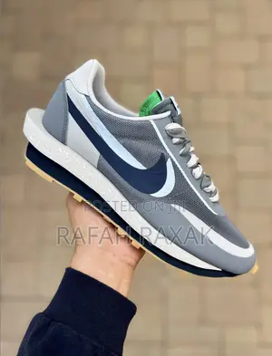 Original Cool Grey Nike Sacai X Clot X Ldwaffle Sneakers