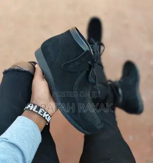 Original Black Suede Clarks Wallabees Ankle Boots