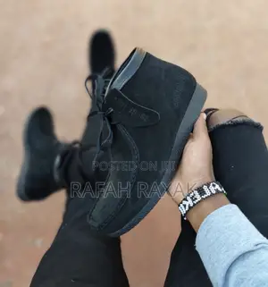 Original Black Suede Clarks Wallabees Ankle Boots