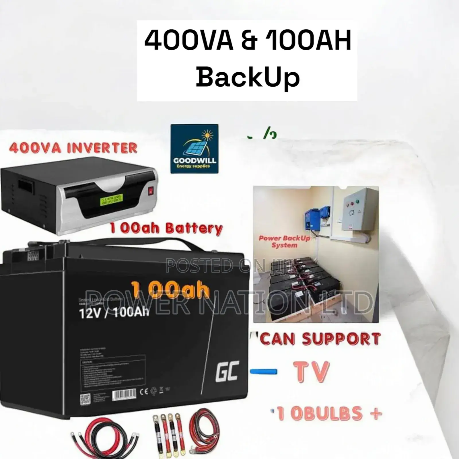 400va Ups 100ah Battery Power Battery System