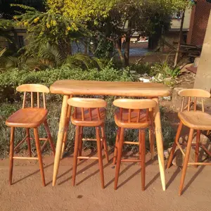 Afzelia Bar Counter Stool
