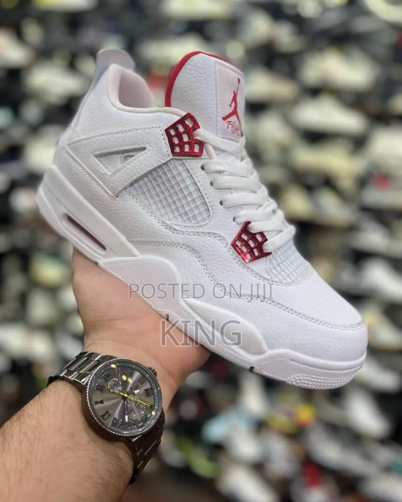 Classy Jordan 4 Metallic Red