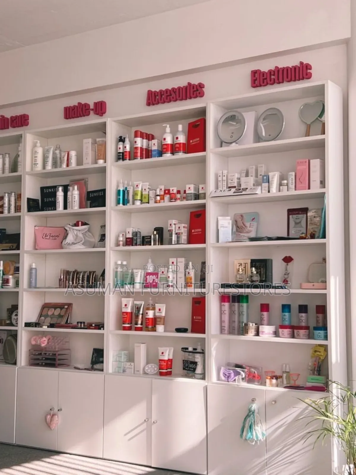 Cosmetics Shelves Call Us On