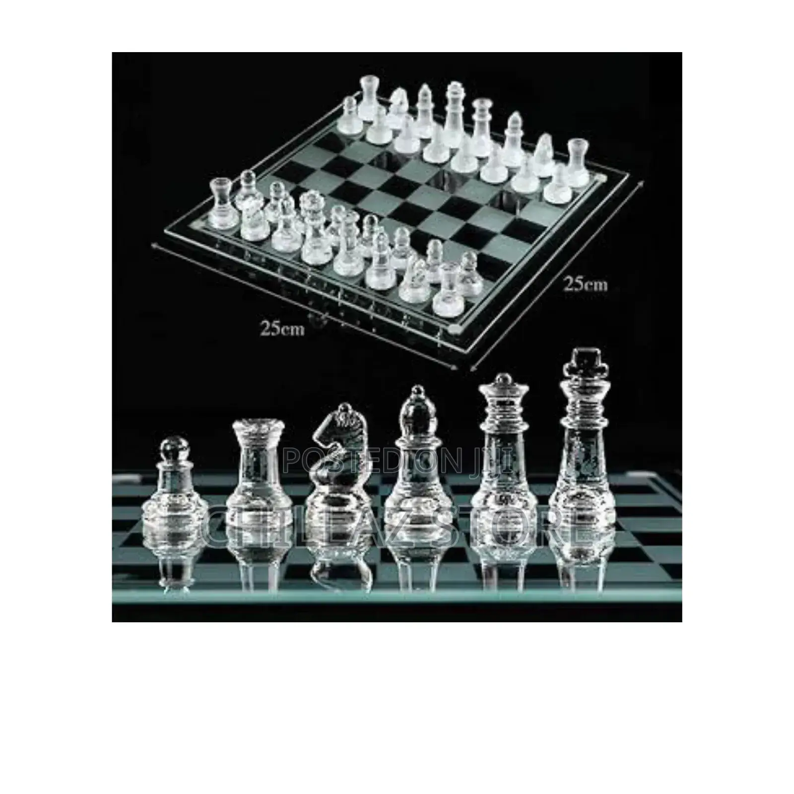 Crystal Glass Chess Board.