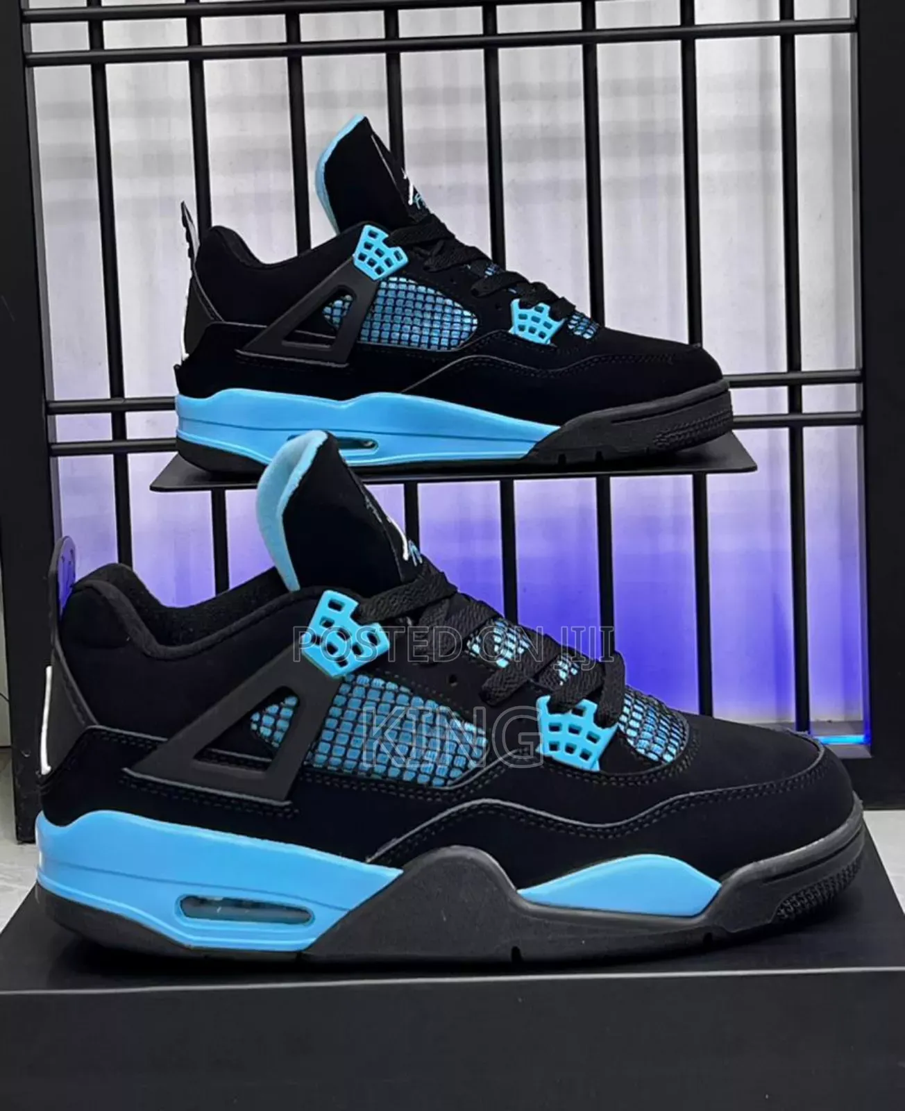 Legit Jordan 4 Tiffany Blue Thunder
