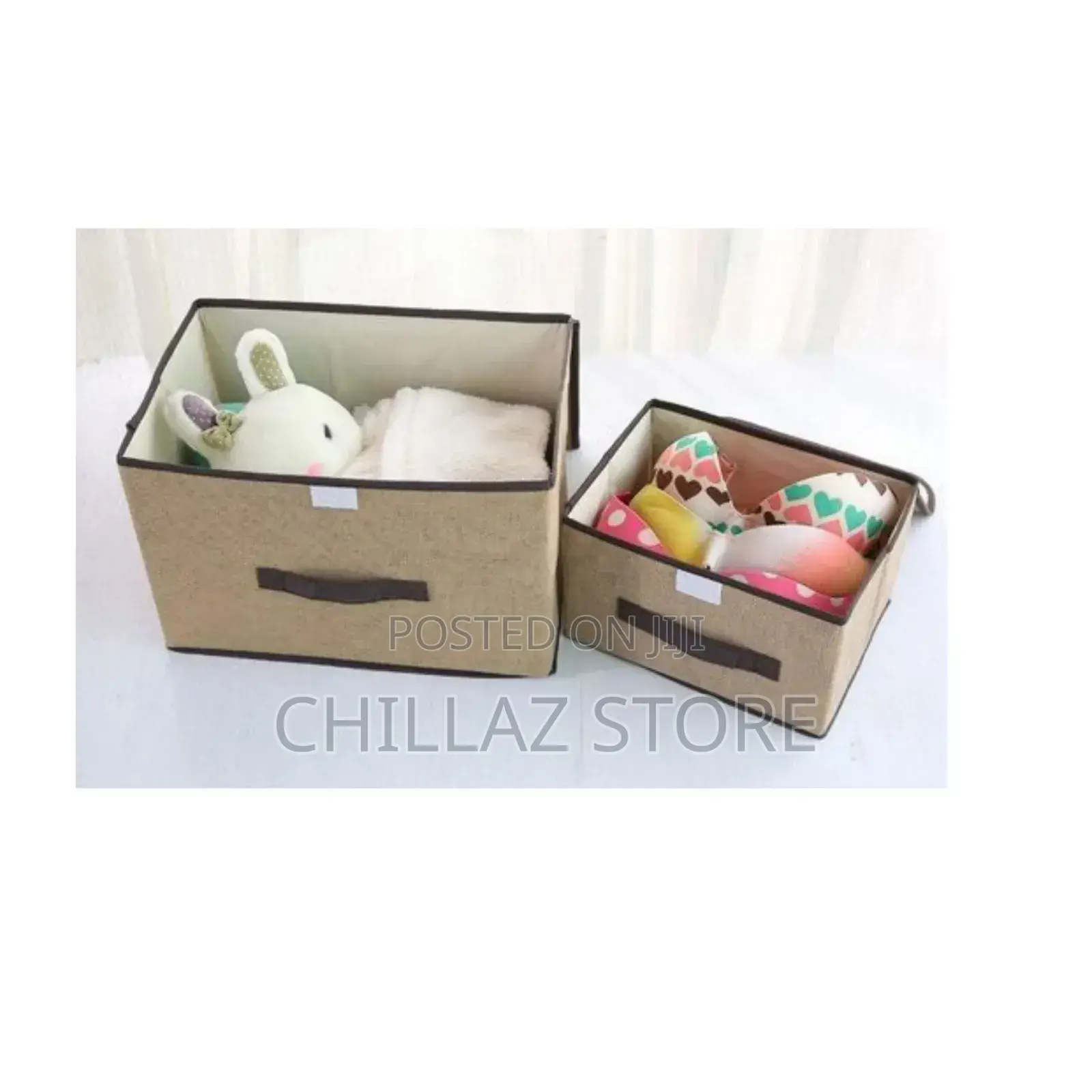 2 PCS Fabric Storage Boxes.