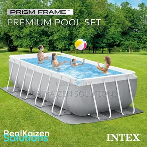 INTEX Prism Frame Premium Rectangular Swimming Pool Set 4.9m