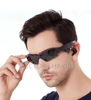 Wireless Headset Fashion Sunglasses-Black
