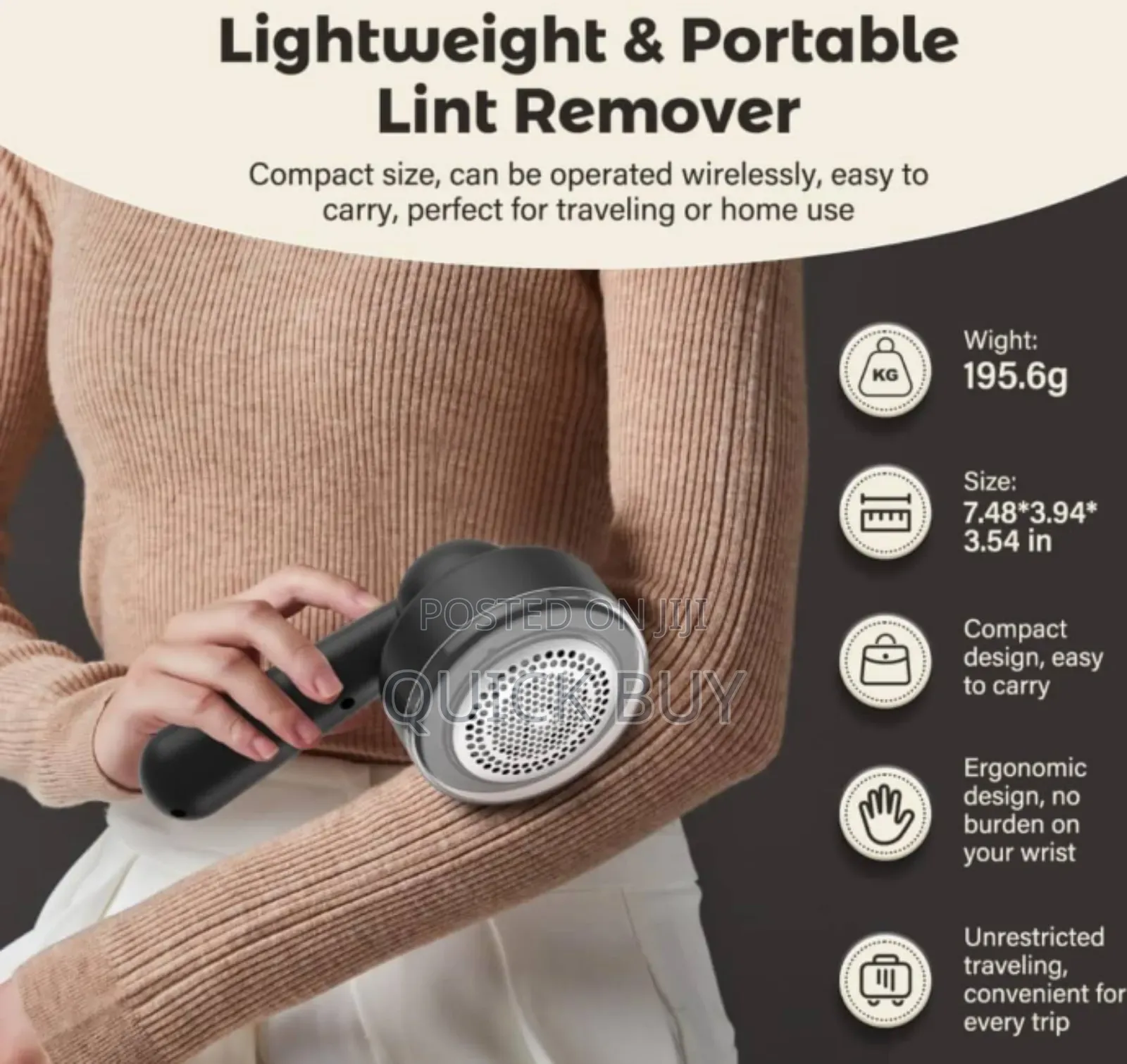 Modern Tech Powerful Digital Fabric Lint Remover - Sokany