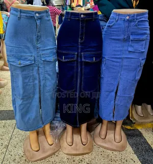 Up-to-Date Women's Long Jean Skirts