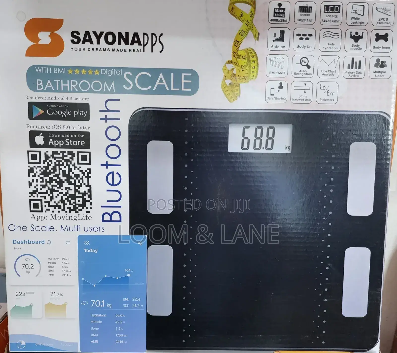 Sayonna Bluetooth Bathroom Scale