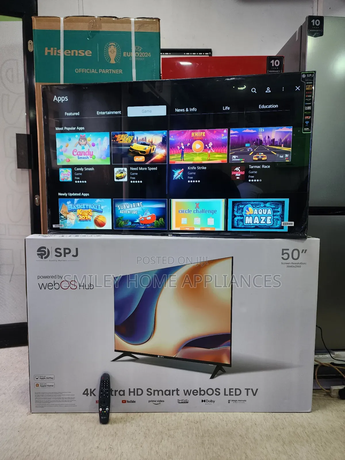 SPJ 50inches Web OS Hub Smart Tv With an Extra Remote