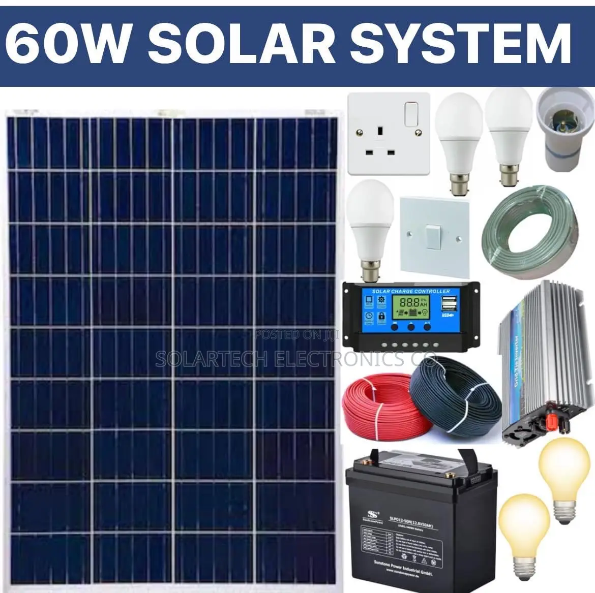 60W Standard Solar System Full Kit