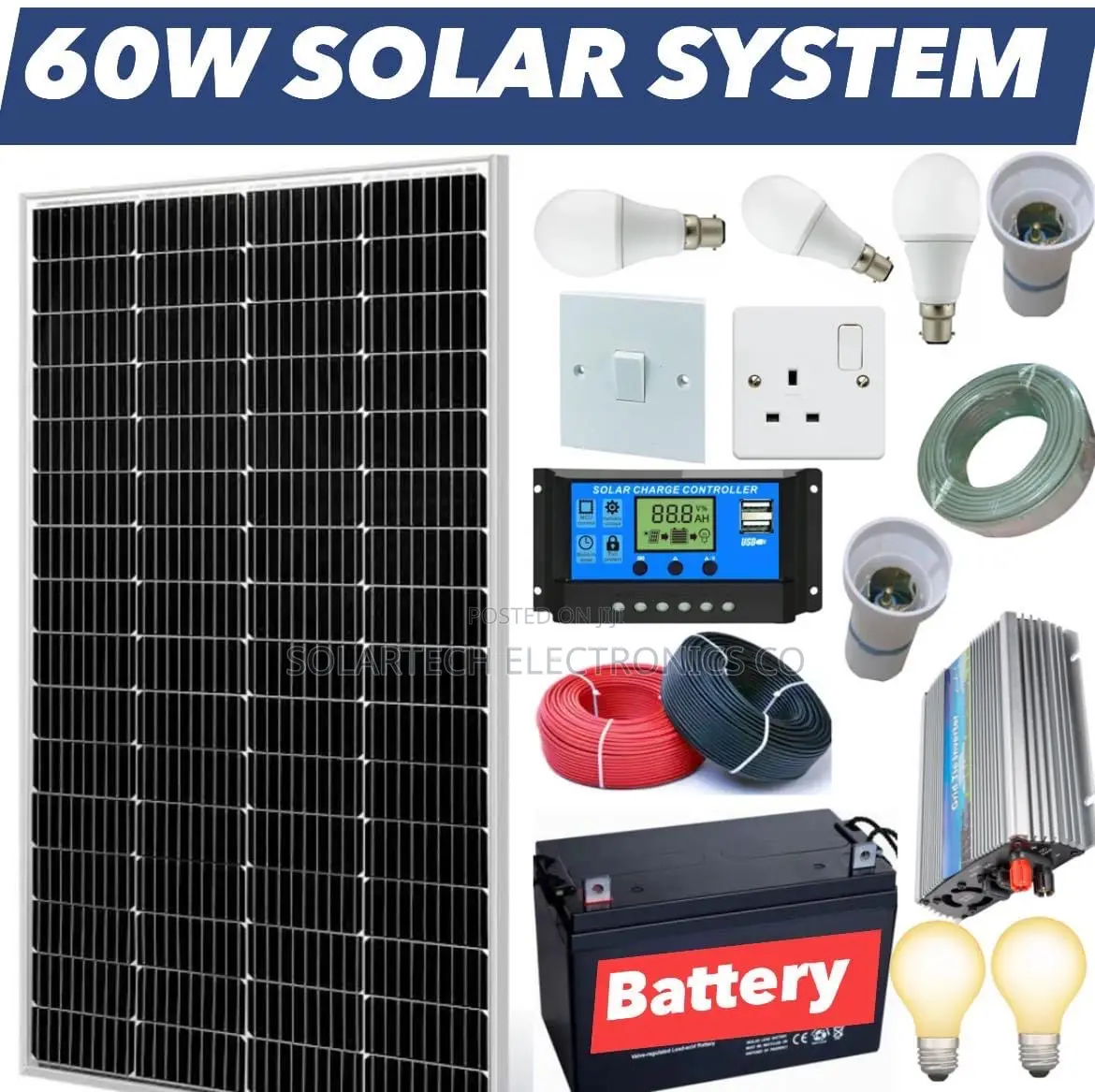 60W Solar System Full Kit Moon