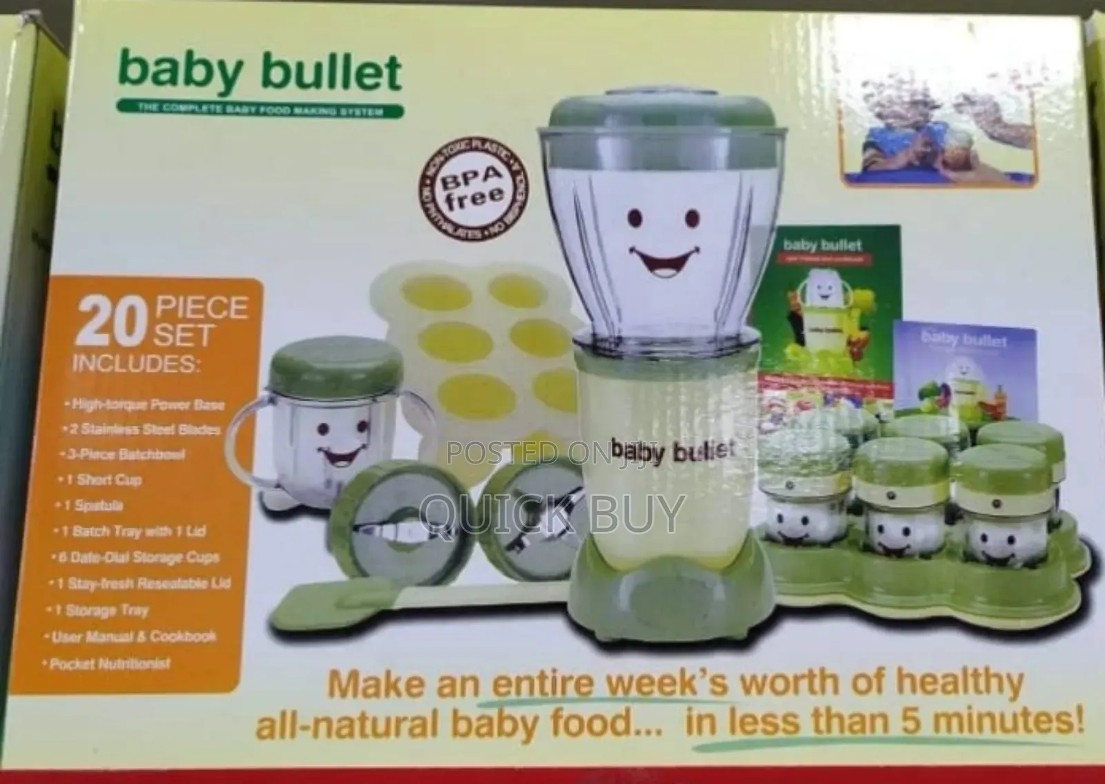 Elegant Complete Baby Bullet Nutrients Blender 20pc Set