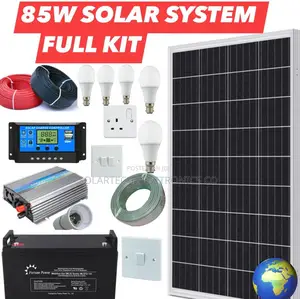 85W Solar Energy System Full Kit/ High Capacity Battery.