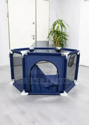 Hexagonal Kids Play Pen With Zipper Door