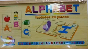 State of Art- Kids Colour Wooden Letters Alphabet Puzzle