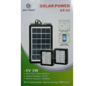 EASY POWER Mini Solar Lighting System With 2 Lights -Black