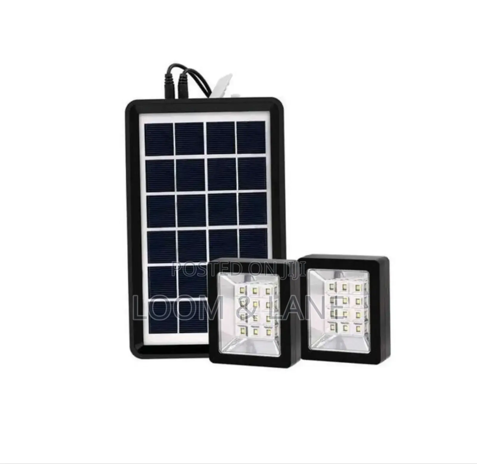 EASY POWER Mini Solar Lighting System With 2 Lights -Black
