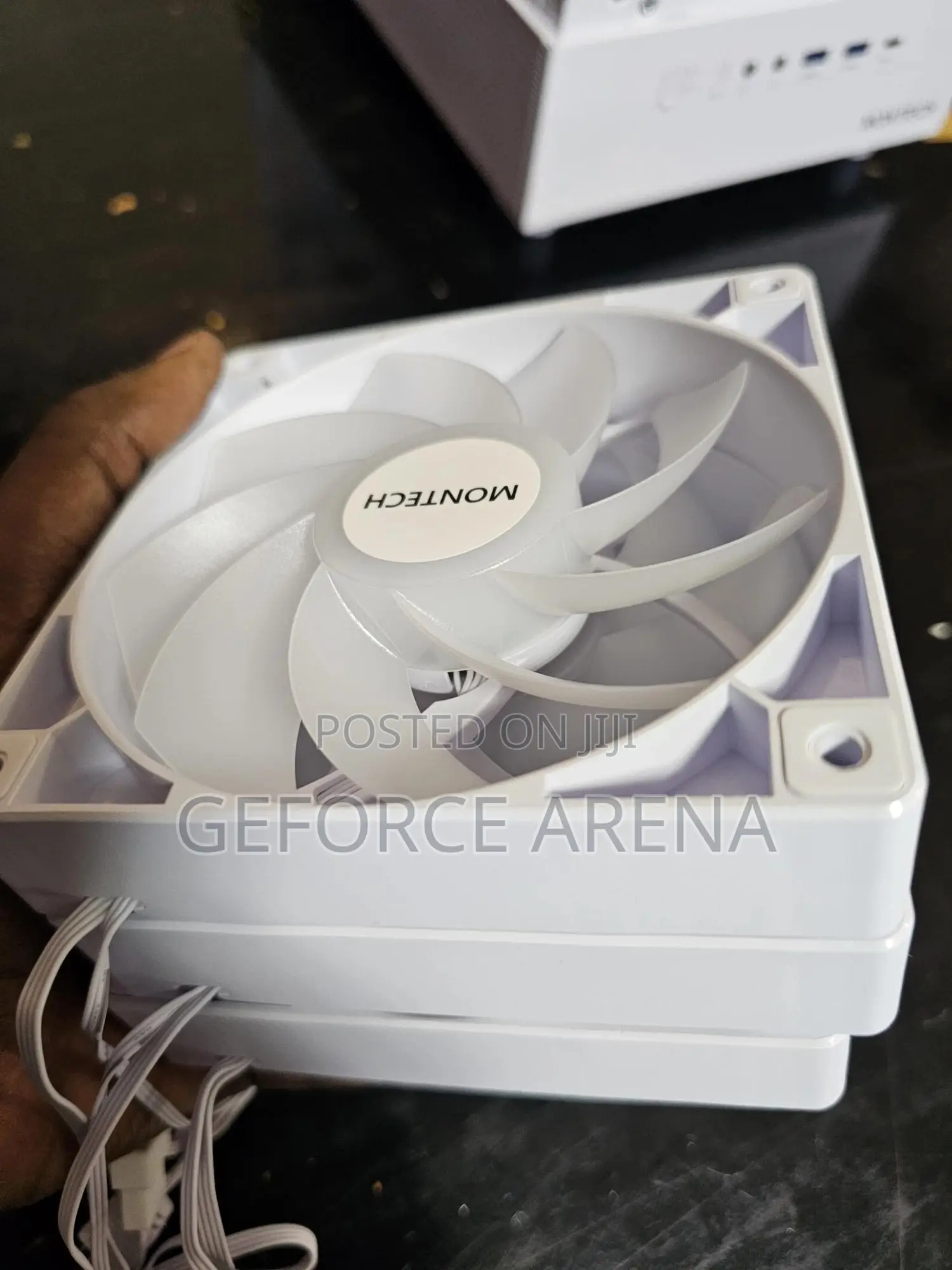 3 White ARGB Computer PC Case Fans - With RGB+Fan Control