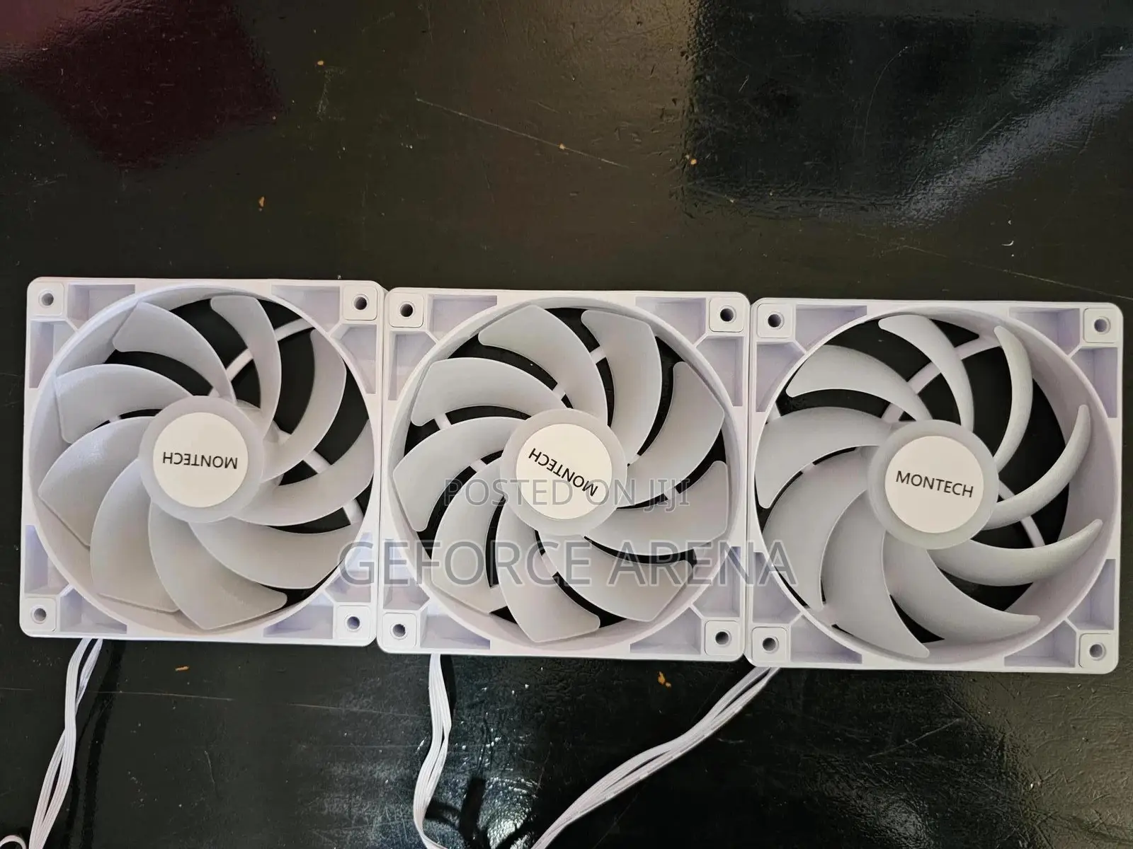 3 White ARGB Computer PC Case Fans - With RGB+Fan Control