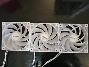 3 White ARGB Computer PC Case Fans - With RGB+Fan Control