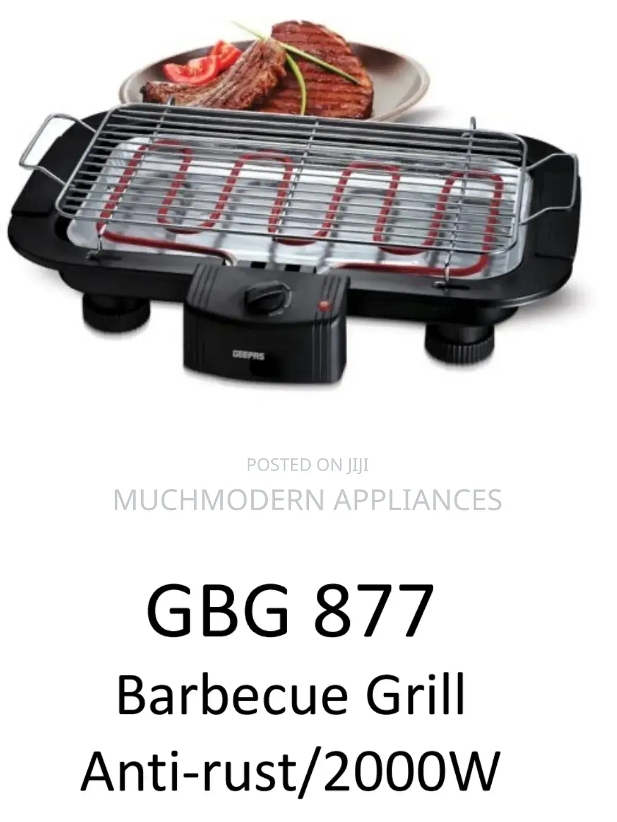 Geepas Barbecue Grill GBG 877
 
Anti-Rust/2000w