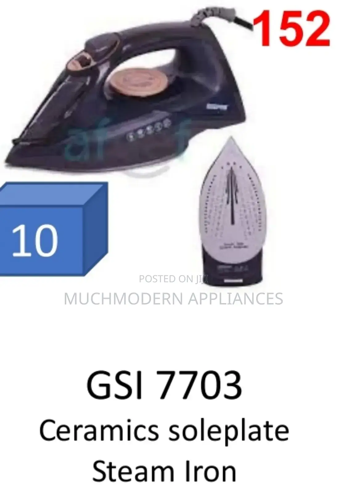 Gsi 7703
Ceramics Soleplate 
Steam Iron