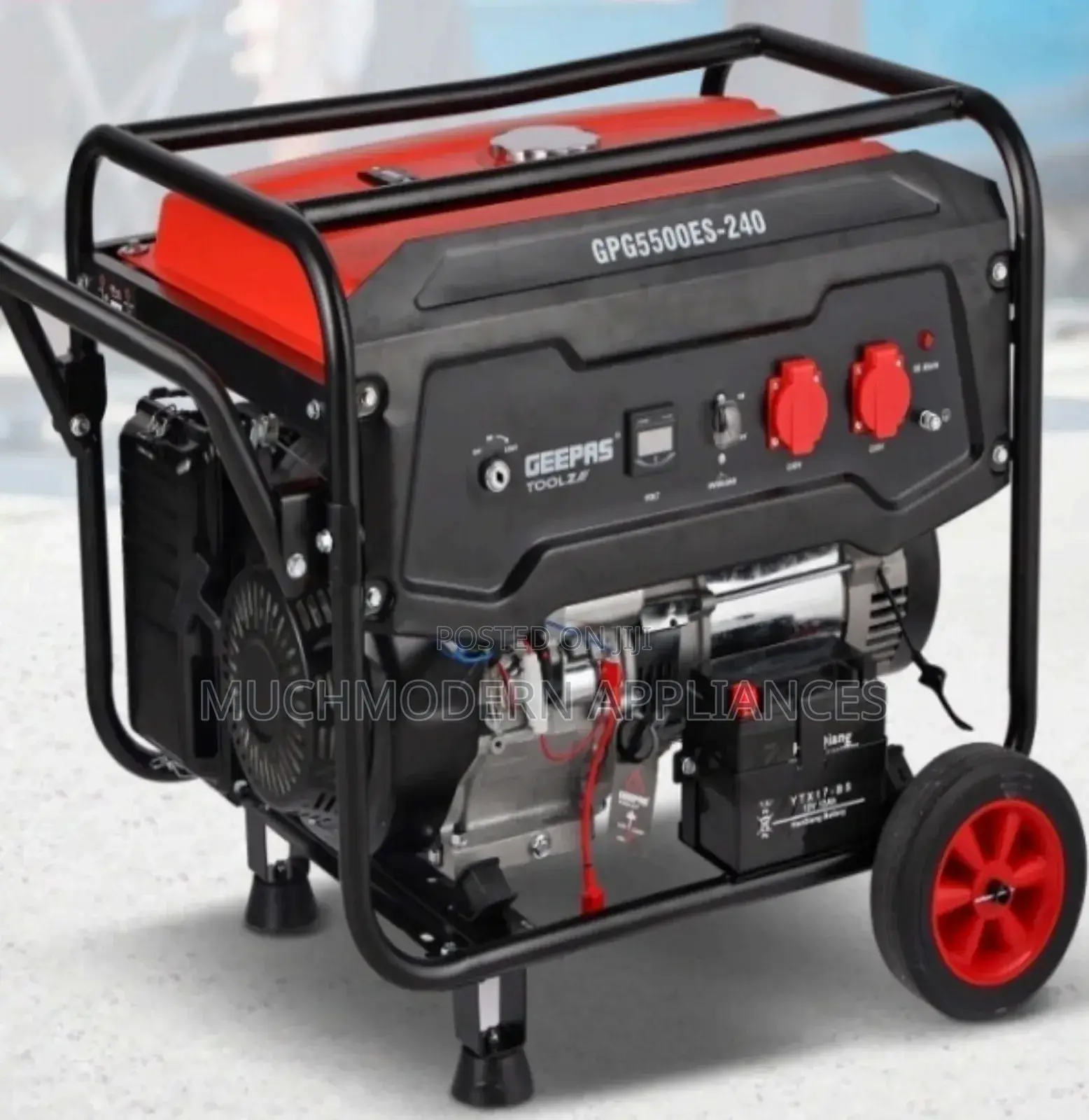 GPG 5500
Petrol Generator
5.5kw/Output 
5500w/13.0 
Hp