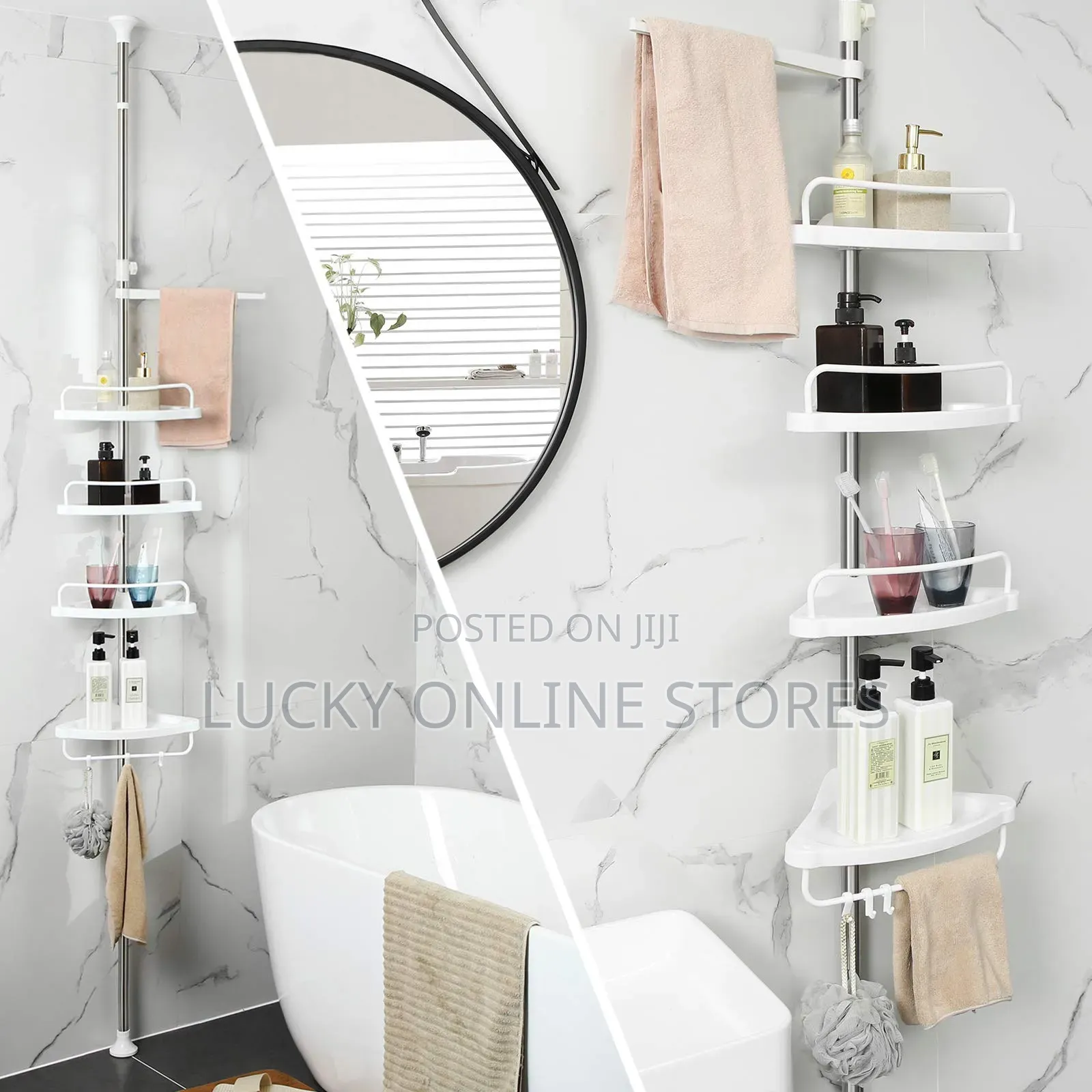 4 Tier Rust Proof Corner Shower Shelf