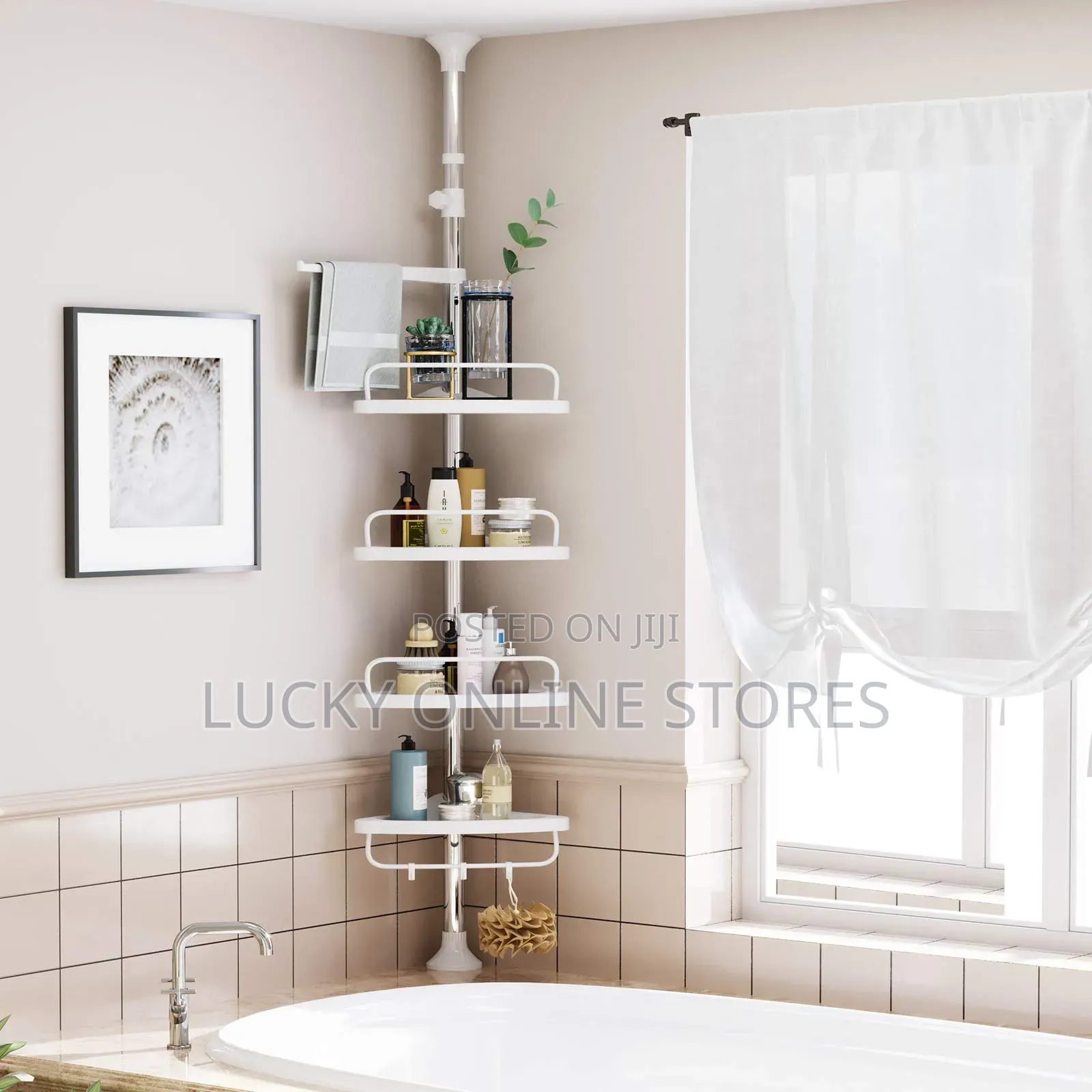 4 Tier Rust Proof Corner Shower Shelf