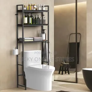 Toilet Storage Unit Metal Bathroom Towel Holder