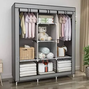 3 Column Metallic Closet-Gray